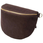 Elie Beaumont Suede Large Sling Bag - Chokladbrun