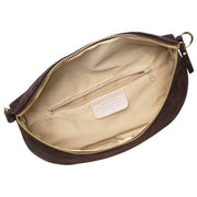 Elie Beaumont Suede Large Sling Bag - Chokladbrun
