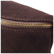 Elie Beaumont Suede Large Sling Bag - Chokladbrun