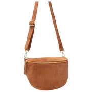 Elie Beaumont Suede Large Sling Bag - Tan