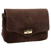 Elie Beaumont Suede Midi Twist Bag - Chokladbrun
