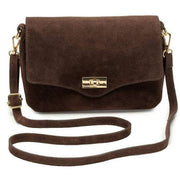 Elie Beaumont Suede Midi Twist Bag - Chokladbrun