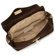 Elie Beaumont Suede Midi Twist Bag - Chokladbrun