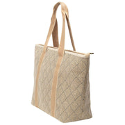 Elie Beaumont Sommar Tygväska - Svart Geometric Basketweave