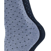 Esprit Fine Dot 2 Pack Socks - Blue