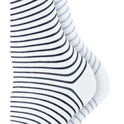 Esprit Fine Line 2 Pack Socks - White/Blue