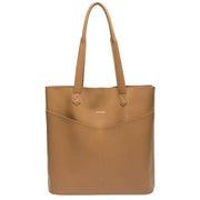 Every Other V Twin Pocket Tote Bag - Tan