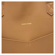 Every Other V Twin Pocket Tote Bag - Tan