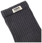 Roka Windsor Solid Crew Socks - Faded Black