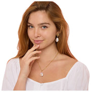 Pearls of the Orient Keishi Large Pearl Pendant Halsband - Guld/Vit