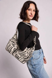 Hindbag Emile Multi Pocket Axelväska - Tiger Ecru