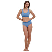 Falke Daily Comfort 2-Pack Bustier Bralette - Blå/Beige