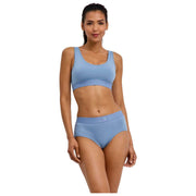 Falke Daily Comfort Print 2-Pack Bustier Bralette - Beige/Blå
