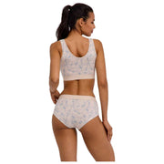 Falke Daily Comfort Print 2-Pack Bustier Bralette - Beige/Blå