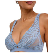 Falke Delicate Touch Triangle Bralette - Blått stål
