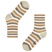 Falke Dopamine Stripe Socks - Hemp Beige