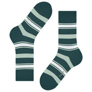 Falke Marina Stripe Socks - Mulberry Green