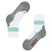 Falke RU Compression Stabilizing Running Socks - White/Teal