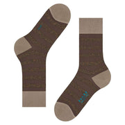 Falke Sensitive Mapped Line Socks - Sesame brown