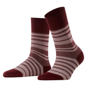 Falke Sunset Stripe Socks - Claret Red