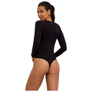 Falke Timeless Cotton Crew String Body - Svart