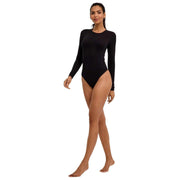 Falke Timeless Cotton Crew String Body - Svart