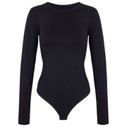 Falke Timeless Cotton Crew String Body - Svart