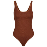 Falke Timeless Cotton Tank Brief Bodysuit - Mink Brown
