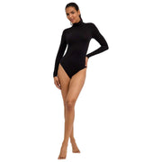 Falke Timeless Cotton Turtle-Neck Brief Bodysuit - Svart