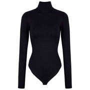 Falke Timeless Cotton Turtle-Neck Brief Bodysuit - Svart