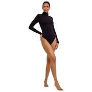 Falke Timeless Cotton Turtle-Neck String Bodysuit - Svart