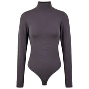 Falke Timeless Cotton Turtle-Neck String Body - Iron Grey