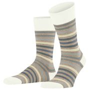 Falke Tinted Stripe Socks - Beige Mel