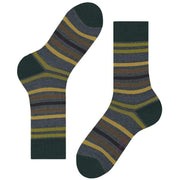 Falke Tinted Stripe Socks - Steel Mel Grey