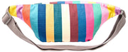 Roka Mill Hill Small Bum Bag i bomullscanvas - Bred Multi Stripe