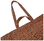 Roka Marylebone Stor tygväska i bomullscanvas - Mini Leopard Brun