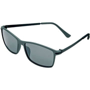 Foster Grant Polarised Rectangle Sunglasses - Matte Black/Grey