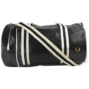 Fred Perry Classic Barrel Bag - Black/Ecru Cream