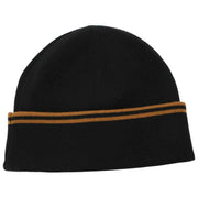Fred Perry Twin Tipped Merino Wool Beanie - Svart/Mörkt Karamellbrun