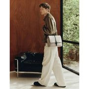 Gaston Luga Splash Large Crossbody Bag - Olivgrön