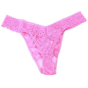 Hanky Panky Daily Lace 3 Pack Original Rise Thong - Marshmallow/Black/Dream House Pink