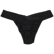 Hanky Panky Dream 2 Pack Original Rise Thong - Black/Chai Beige