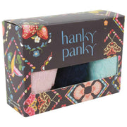 Hanky Panky Signature Lace 3-pack Original Rise Strings - Blushing Rose/Navy/Celeste Blue