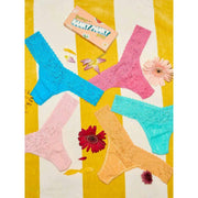 Hanky Panky Signature Spets Låg Ris Tändsticksask 5-pack stringtrosa - Rose Water Pink/Naples/Ginger/Seafoam Blue