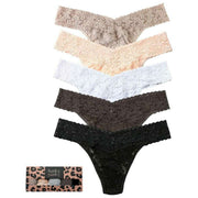 Hanky Panky Signature Spets Original Rise 5-pack stringtrosa - Taupe/Sov i grått/grå dimma/skymning
