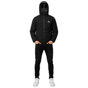 Helvetica Mountain Pioneers Eyeblock Hooded Windbreaker Jacka - Svart