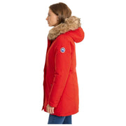 Helvetica Mountain Pioneers Lilli Hooded Parka Jacka - Röd/Naturlig