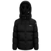 Helvetica Mountain Pioneers Middle Block Hooded Down Jacka - Svart