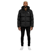 Helvetica Mountain Pioneers Middle Block Hooded Down Jacka - Svart