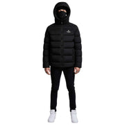 Helvetica Mountain Pioneers Sniper Hooded Down Jacket - Svart